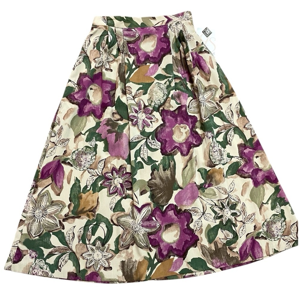 Jessica Scott Long Floral Skirt NWT Vintage